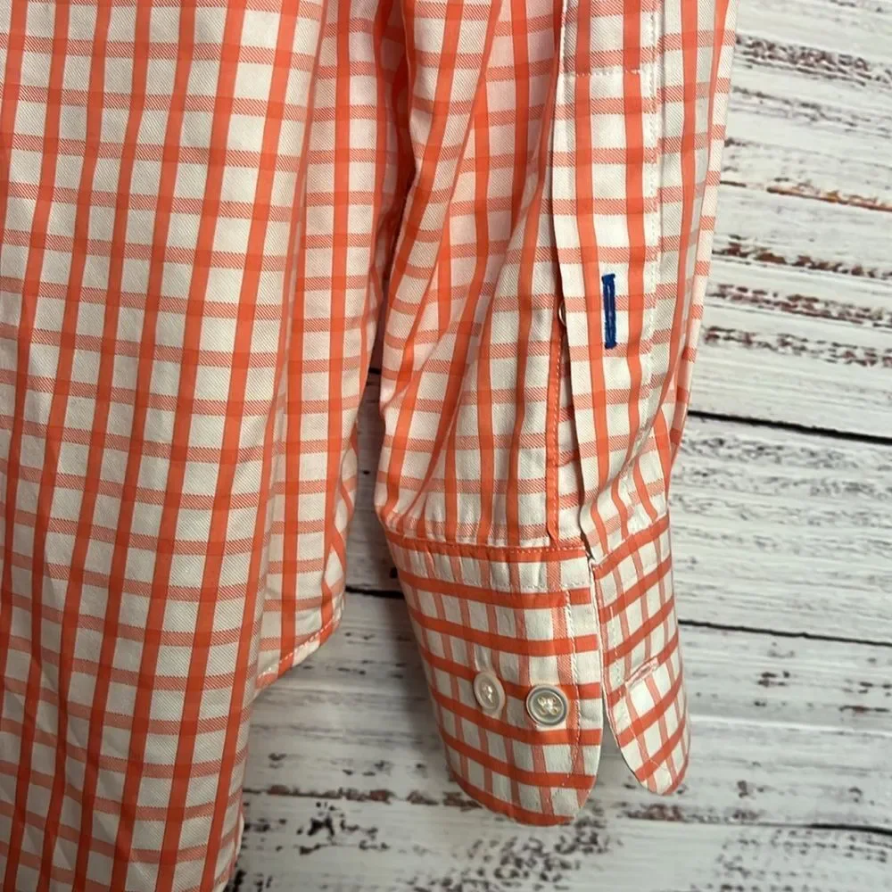 J. McLaughlin Men’s XL Button Down Shirt Gingham Check Cotton